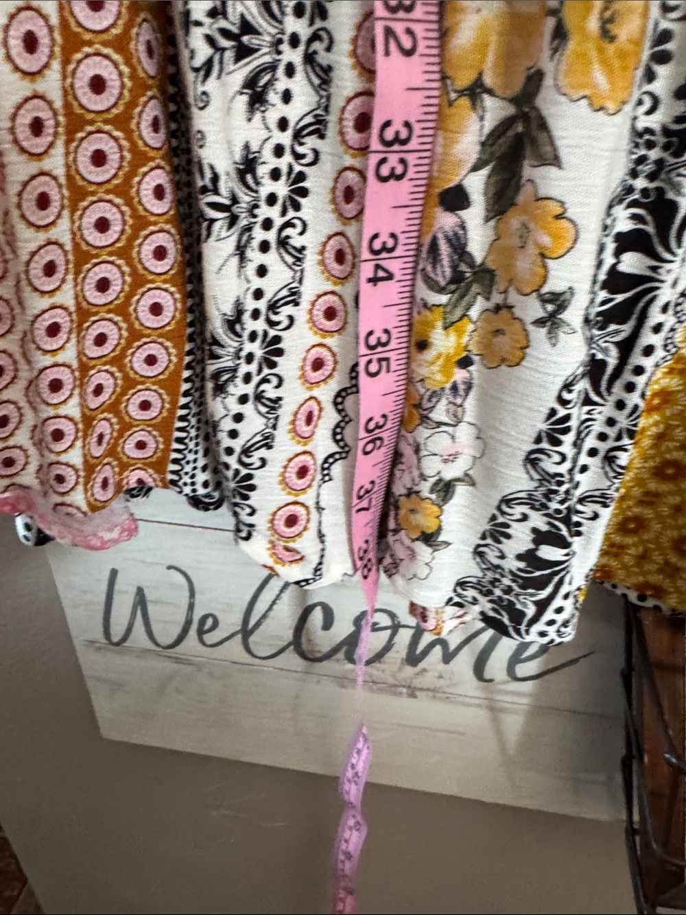 Fun Floral Mixed-Print V-Neck Boho style Dress - Pink, Yellow, Black, cream. New - Picture 6 of 6